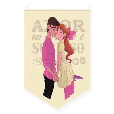 Imagem de Bandeirola COM AMOR 32x24cm - FABRICA GEEK