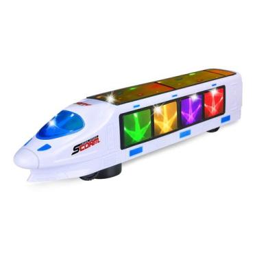 Imagem de Trem Elétrico de Brinquedo 3D com Luzes e Música  A partir de 3 Anos -