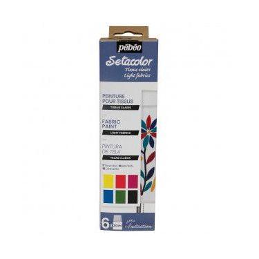 Imagem de Set Pébéo Initia Setacolor Light Fabrics 6X20ml - PEBEO
