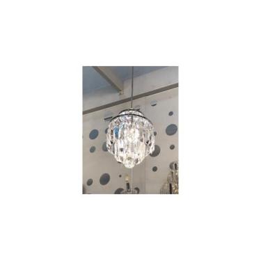 Imagem de Luminaria de teto Lustre 20cm Lapidado Transparente Formosa - LUXdécor
