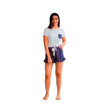 Imagem de Short doll malha LV Pijama Baby Roupa Dormir Feminino Luxo - MON CHERI