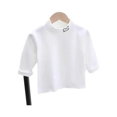 Imagem de Camisetas De Manga Longa De Fleece Para Crianças, Outono/Inverno, Gola
