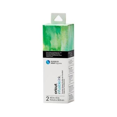 Imagem de Folha de Tinta de Sublimação Cricut Aquarela Verde 4.5x12 (2