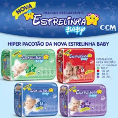 Imagem de Fralda Descartavel Pacotão Econômico Estrelinha Baby P100 M 90 G 80 XG