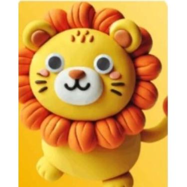 Imagem de Brinquedo Massinha E.V.A Colorida de Personagens com Manual - MAKE +, 