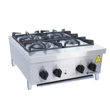 Imagem de Fogão Inox Profissional DOM BIDONE  FDB4M 04 bocas de mesa - VENÂNCIO.