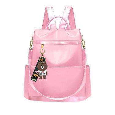 Imagem de Mochila Feminina Vira Bolsa Ombro Lateral Costas Escola Faculdade Soci