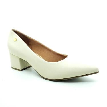 Imagem de Sapato Scarpin Vizzano Feminino 1220315, 36, Pelica, Creme
