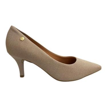 Imagem de Sapato Feminino Scarpin Vizzano Casual Salto Médio 1185.702 Dourado, D