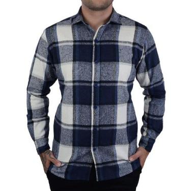 Imagem de Camisa Masculina Milani ML Plus Flanela Plus Azul -38224, 1, Azul