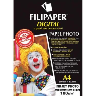 Imagem de Papel Fotografico INKJET A4 Photo Profissional 180G CX.C/30 - Filipers