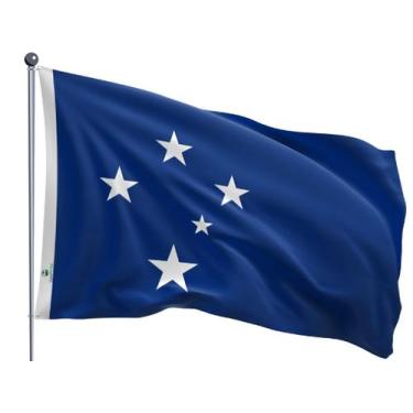 Imagem de Bandeira do Município de Cruzeiro do Sul Dupla Face Estampada Tamanho 