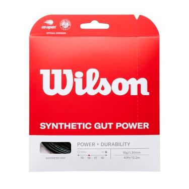 Imagem de Wilson Corda de tênis Synthetic Gut Power 16 - conjunto, preto