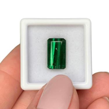 Imagem de Turmalina Verde Azulada Baguete Retangular 5,59ct - ENE2ESE