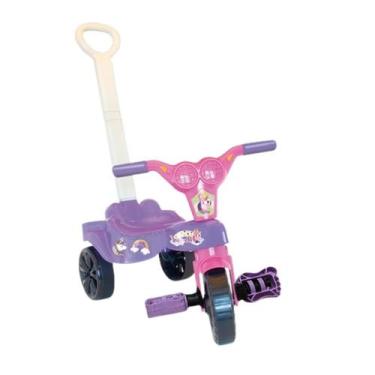 Imagem de Triciclo Infantil Kepler com Empurrador para Menino ou Menina, Roxo