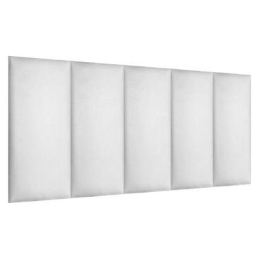Imagem de Kit Placa Cabeceira Modular Adesiva Cama Box Estofada Solteiro Casal Q