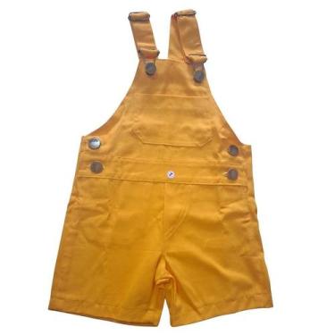 Imagem de Jardineira Infantil Amarelo - Kimimo Kids, Tamanho 1 ano, Amarelo