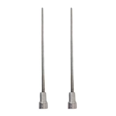 Imagem de 2x Espeto Mini Inox Lâmina 60cm Churrasco Coração - INOX LAURINDOS