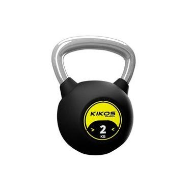 Imagem de Kettlebell Rubber Kikos Pro 2kg - Preto