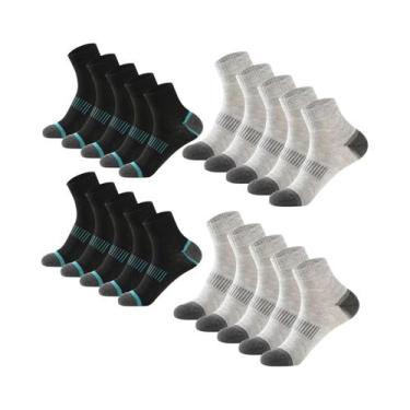 Imagem de Conjunto De Meias De Algodão Masculinas Tamanho Grande 20 Pares 38-45 