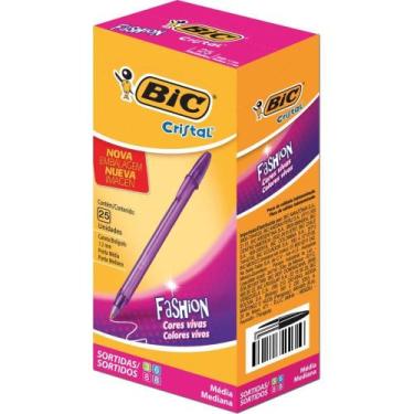 Imagem de Caneta Esferográfica Cristal Fashion - Ponta 1.2MM, Caixa com 25 - BIC