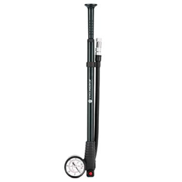 Imagem de shamjina Bomba de choque de pressão F/Forquilha e suspensão traseira Mini bomba de choque de pressão MTB se encaixa nas válvulas Presta e, Titânio a