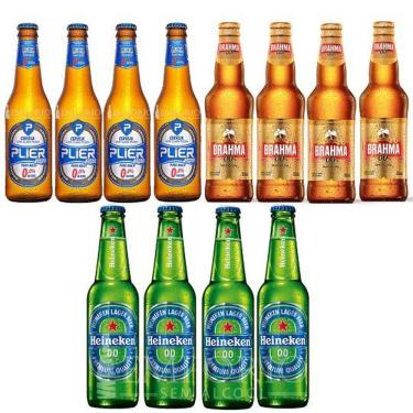 Imagem de Combo Cerveja Sem Álcool Long Neck Pilsen - 12 uds - Nacional