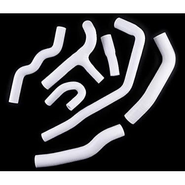 Imagem de LUXERAD Kit de mangueira de refrigeração de radiador de silicone de 3 camadas de desempenho para V W Golf GTI MK2 1,8 16V sem CA 1986-1991 (branco)