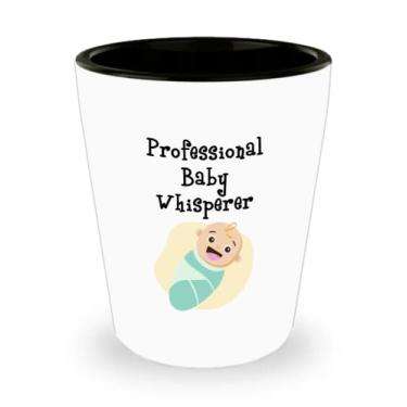 Imagem de Copo de shot profissional para bebês – Presentes profissionais para bebês – Copo de shot de cerâmica engraçado