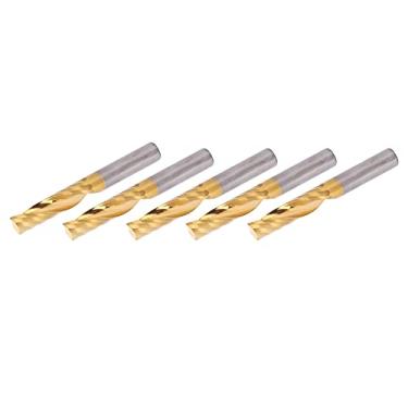 Imagem de Fresa de topo CNC, fresa fresadora espiral 6 x 25 x 50mm de alta velocidade de aço de alta velocidade bits de roteador espiral amplamente utilizado para peças de reparo para mecânico