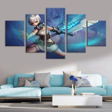 Imagem de Quadro Decorativos League of Legends com 5 peças 130x65 3