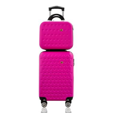 Imagem de Kit Mala de Bordo mais Frasqueira Rígida - Gladiador C1 Pink
