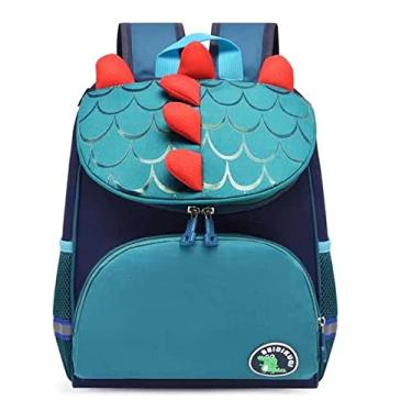 Imagem de Mochila Bolsa Infantil Crianças Animais Bebês Respirável IBMKIDS (Blue Dinosaur)