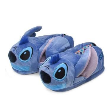 Imagem de Pantufa Unissex Stitch Solado De Borracha Disney Gg Zona Criativa