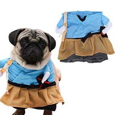 Imagem de Fantasia de animal de estimação de poliéster Samurai roupas verticais para festa de Halloween Cosplay vestido para cães e gatos (G)