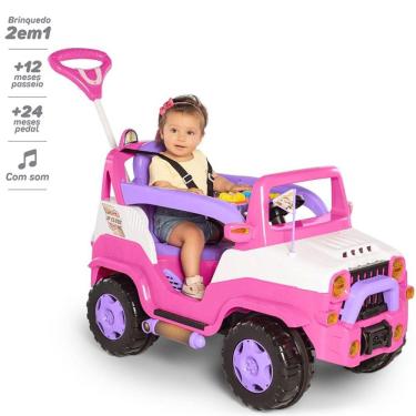 Imagem de Carrinho de Passeio Pedal Diipi Rosa Calesita 1028