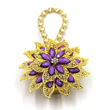 Imagem de 1 peça cortina magnética tieback mola fio de aço em forma de flor fivela de cortina clipe suporte de janela acessórios, K, 1 peça