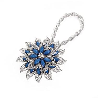 Imagem de 1 peça cortina magnética tieback mola fio de aço em forma de flor cortina magnética fivela clipe suporte de janela acessórios, q, 1 peça