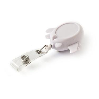 Imagem de KEY-BAK RETRACT-A-BADGE porta-crachá retrátil em forma de avião com cordão de 91 cm, clipe de cinto, carretel branco