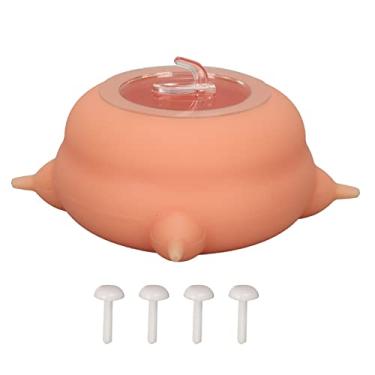 Imagem de Alimentador de Leite para Filhotes Tigela Silicone Alimentador para Cães 200ml Simulação Estação de Enfermagem para Filhotes Alimentador de Mamilo Com Ventosas para Vários Filhotes Rosa