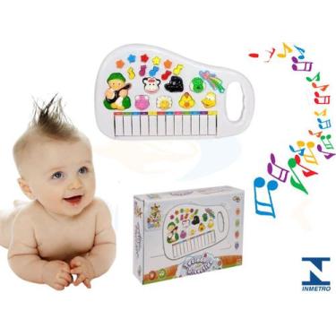 Imagem de Piano Infantil Musical Som De Animais Fazenda - Dm Toys