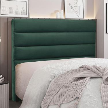 Imagem de Cabeceira Para Cama Box Queen La Italiana 160Cm Veludo Verde