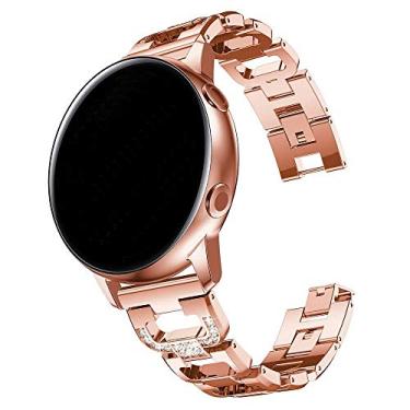 Imagem de Pulseira Luxury para Samsung Galaxy Watch Active 40mm e 44mm - Galaxy Watch 42mm - Amazfit Bip - Amazfit Gtr 42mm - Gear S2 Classic - Marca LTIMPORTS (Rose Gold)