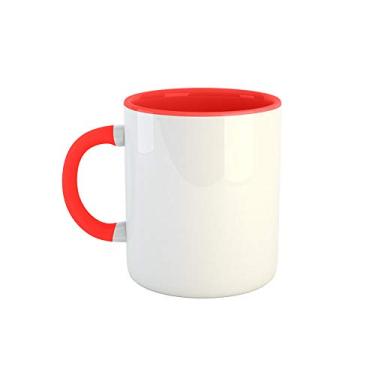 Imagem de Caneca de Porcelana para Sublimação com Interior e Alça Colorida 325ml