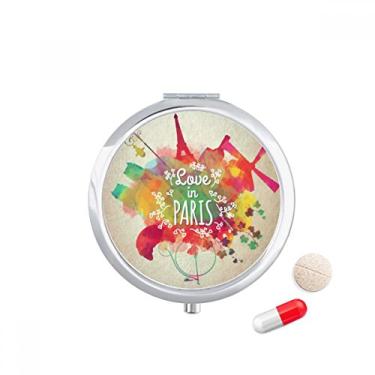 Imagem de Caixa de comprimidos colorida Mark City, França, Torre Eiffel, bolso para remédios