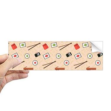 Imagem de DIYthinker Adesivo retangular de para-choque japonês, sushi, pauzinhos, decalque de janela