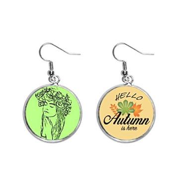 Imagem de Brincos Blessings Naturally Comely Frail Puss Orelha Pendente Folha Outono Joias