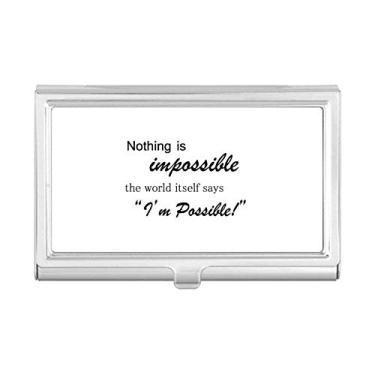 Imagem de Porta-cartões de visita com citação impossível