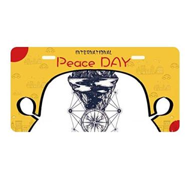 Imagem de DIYthinker Iceberg Compasso Stars Art Pattern Placa de carro Decoração Dia da Paz