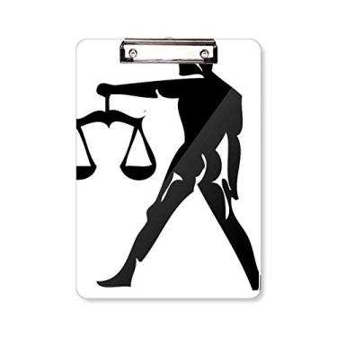 Imagem de Placa de prancheta Constellation Libra Signo do Zodíaco Pasta, Bloco de notas A4